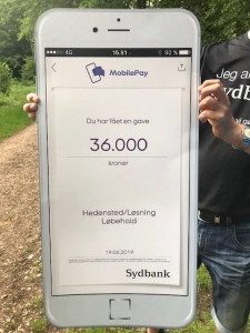 Sydbank er den glade giver.. Del af Hedensted Handelsforening